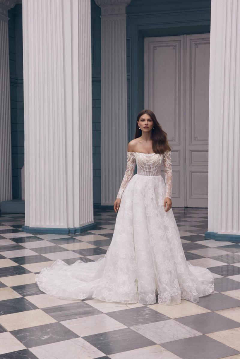 Blonde brudekjole med detaljer Catharina