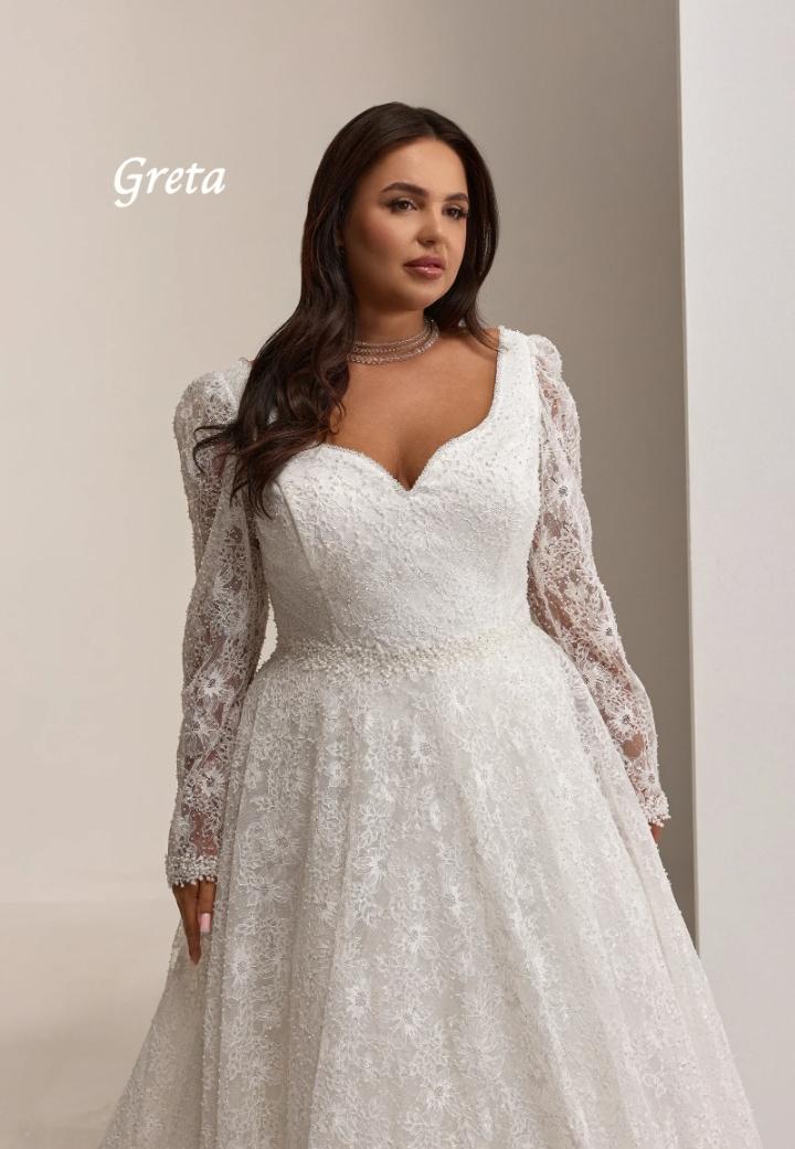 Greta brudekjole med blonder 