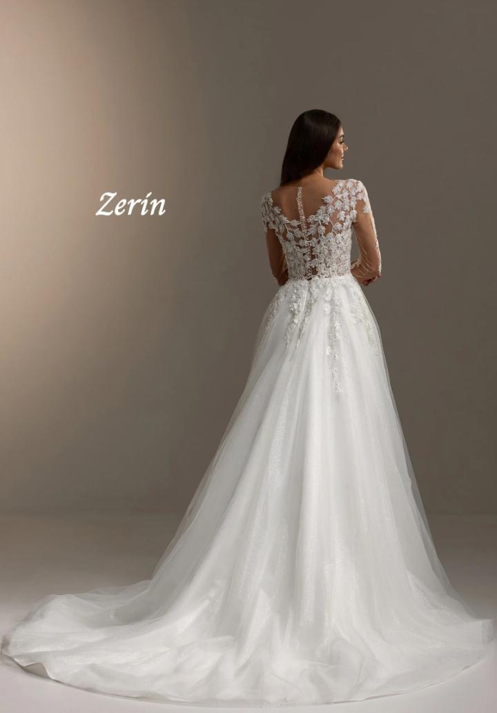 Zerin brudekjole med lange ærmer